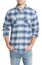 Men's O'neill Butler Plaid Flannel Sport Shirt, Size - Blue