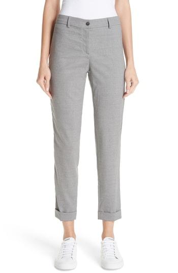 Women's Fabiana Filippi Beaded Tropical Stretch Wool Slim Pants Us / 38 It - Grey