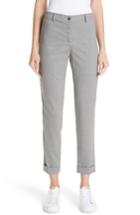Women's Fabiana Filippi Beaded Tropical Stretch Wool Slim Pants Us / 38 It - Grey