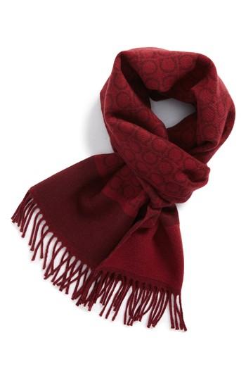 Men's Salvatore Ferragamo Gancini Cashmere Scarf, Size - Red