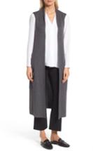 Women's Halogen Long Knit Vest, Size - Grey