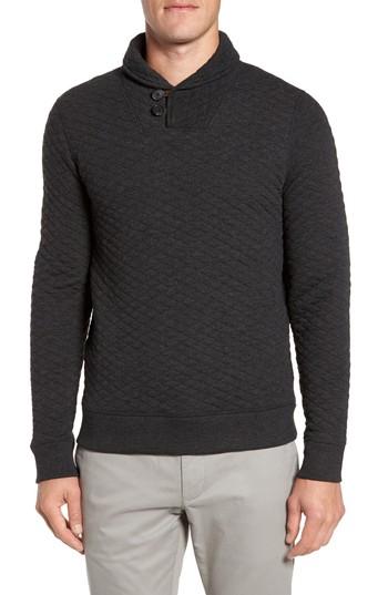 Men's Billy Reid Shawl Collar Pullover - Black