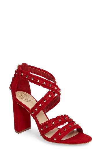 Women's Vince Camuto Machila Block Heel Sandal M - Red