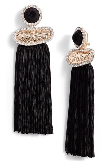 Women's Tasha Textured Metal Fringe Earrings