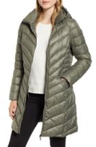 Petite Women's Halogen Hooded Down Parka P - Grey