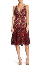 Women's Dress The Population Lily Plunge Lace Fit & Flare Dress