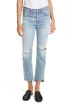 Women's Rag & Bone/jean High Waist Step Hem Stove Pipe Jeans