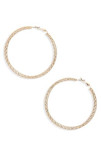 Women's Bp. Flat Detail Hoop Earrings