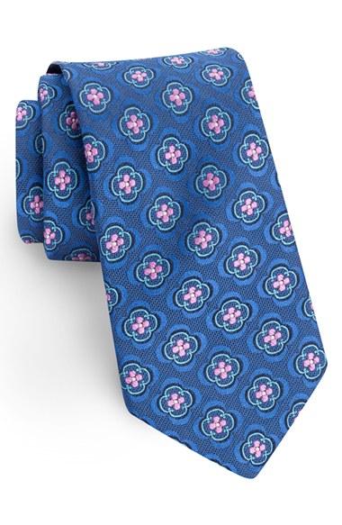 Men's Ted Baker London Geometric Floral Silk Tie