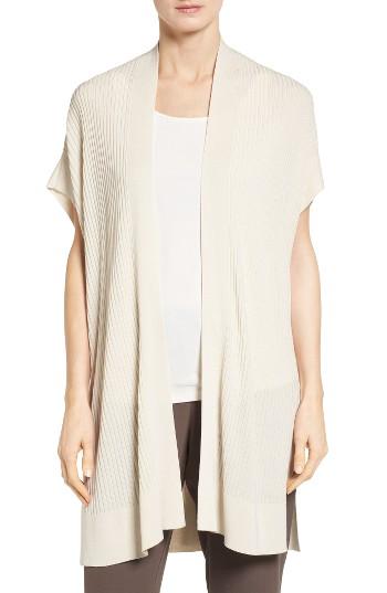Women's Eileen Fisher Tencel Kimono Cardigan, Size /x-small - White