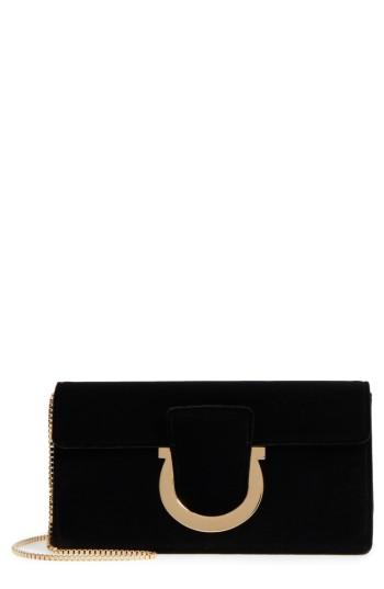 Salvatore Ferragamo Gancio Velvet Clutch -