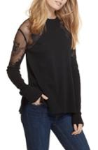 Women's Free People Daniella Lace Top, Size - Black