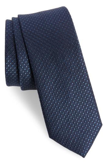Men's The Tie Bar Spin Dot Silk Tie, Size - Blue