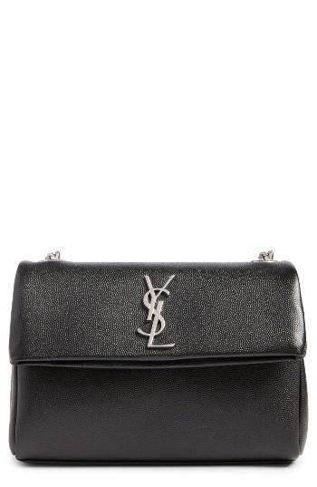 Saint Laurent West Hollywood Calfskin Leather Messenger Bag - Black