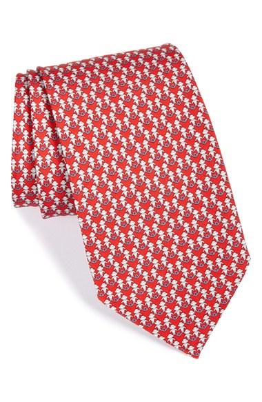 Men's Salvatore Ferragamo Monkey Print Silk Tie