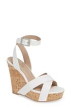 Women's Charles By Charles David Aleck Platform Wedge Sandal M - White