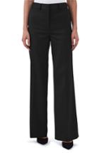 Women's Reiss Harper Wide Leg Stretch Wool Trousers Us / 4 Uk - Black