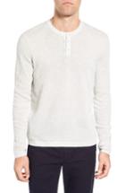 Men's James Perse Thermal Knit Henley (m) - White