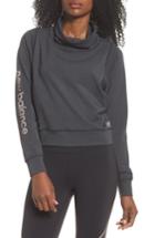 Women's New Balance Funnel Neck Sweatshirt - Grey