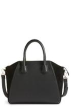 Sole Society Mikayla Faux Leather & Suede Satchel - Black