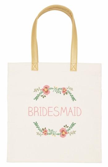 Cathy's Concepts Bridesmaid Canvas Tote - White