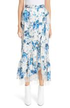 Women's Adam Lippes Ruffle Detail Silk Skirt - Ivory