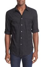 Men's John Varvatos Collection Slim Fit Plaid Roll Sleeve Shirt