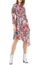 Women's Topshop Pop Floral Ruffle Midi Dress