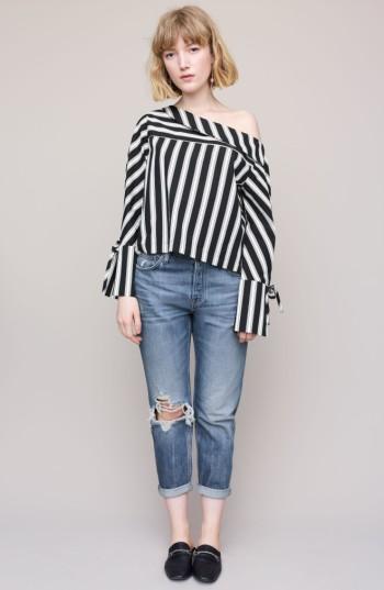 Women's Topshop Hayden Busted Knee Boyfriend Jeans X 30 - Blue