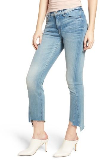 Women's 7 For All Mankind Roxanne Kick Side Cutoff Jeans - Blue