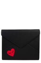 Sonix Fancy Heart Faux Leather Laptop Clutch -