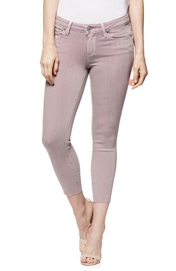 Women's Paige Transcend - Verdugo Raw Hem Crop Skinny Jeans - Purple