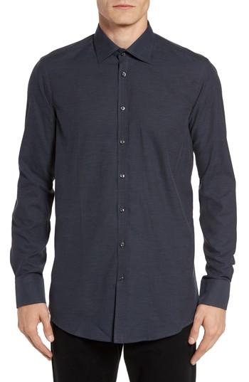 Men's Sand Trim Fit Sport Shirt, Size - Blue