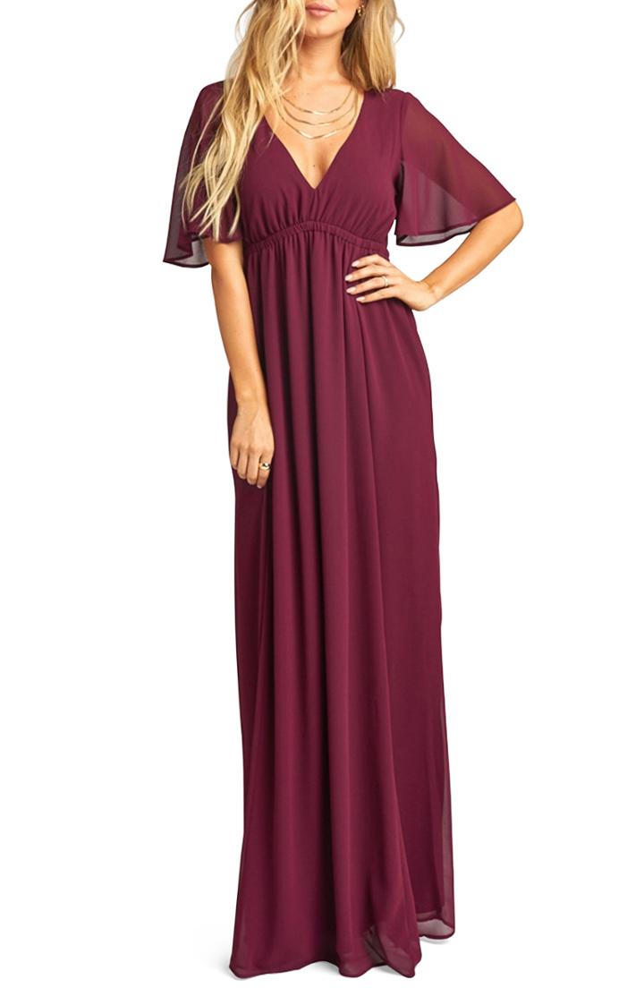 Women's Show Me Your Mumu Emily Maxi Dress - Burgundy
