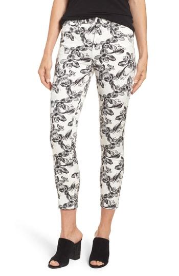Women's Jen7 Print Crop Skinny Jeans - White