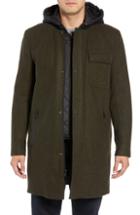 Men's Marc New York Rowland Hooded Bib Lined Parka, Size - Green