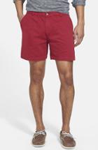 Men's Vintage 1946 'snappers' Vintage Wash Shorts - Red