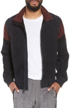 Men's Vince Colorblock Leather Track Jacket