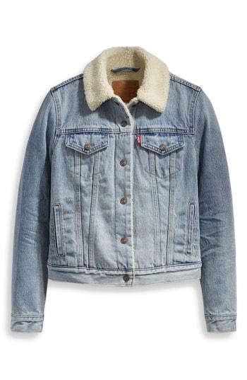 Women's Levi's Original Faux Shearling Lined Trucker Jacket - Blue