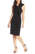 Women's Vince Camuto Desired Stretch Crepe Cocktail Sheath - Black