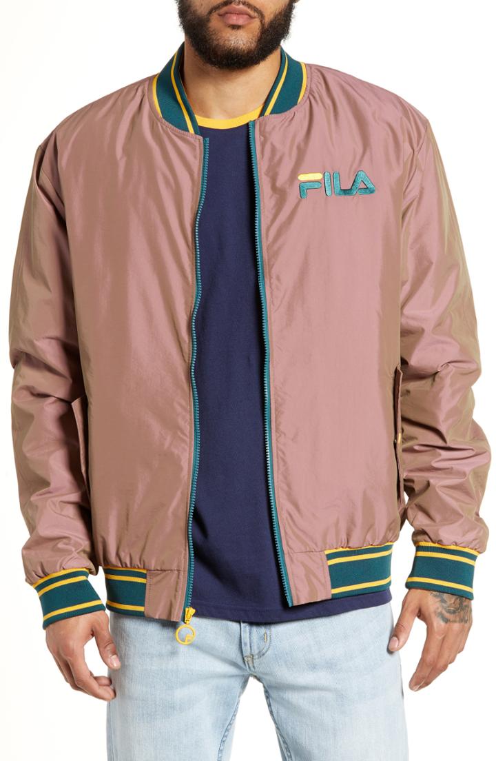 Men's Fila Skyler Bomber Jacket - Pink