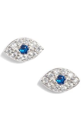 Women's Argento Vivo Evil Eye Crystal Stud Earrings