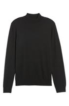 Men's Nordstrom Mock Neck Merino Wool Sweater - Black