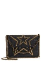 Stella Mccartney Mini Star - Shaggy Faux Leather Crossbody - Black
