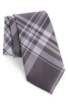 Men's Calibrate Plaid Woven Tie, Size - Purple