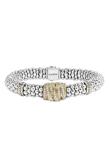 Women's Lagos 'diamonds & Caviar' Diamond Rope Bracelet