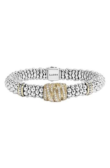 Women's Lagos 'diamonds & Caviar' Diamond Rope Bracelet