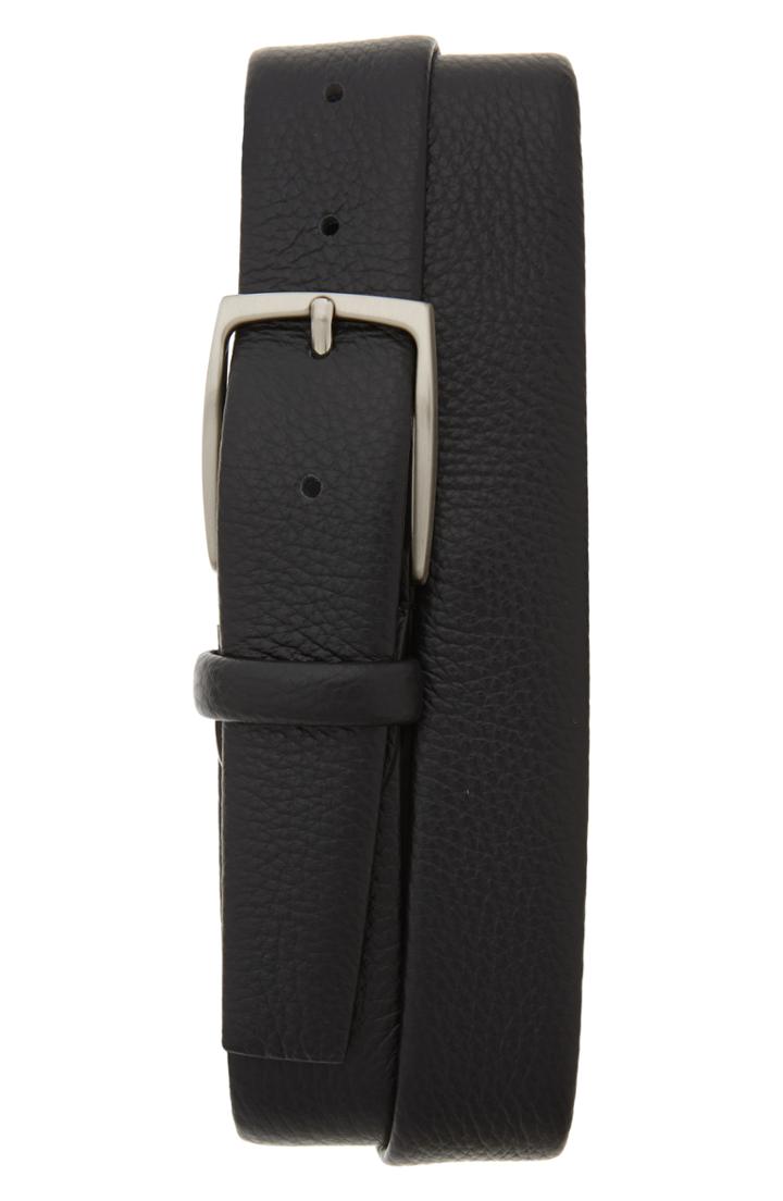 Men's Canali Tubular Tumbled Leather Belt