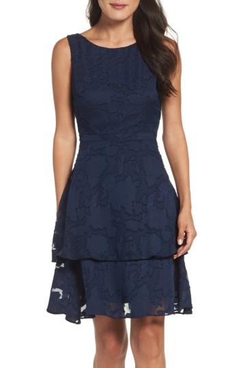 Women's Taylor Dresses Tiered Burnout Organza Dress