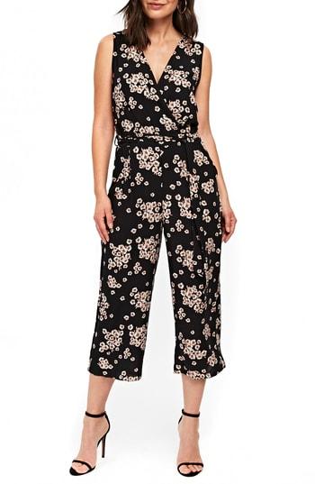 Women's Wallis Daisy Wide Leg Jumpsuit Us / 8 Uk - Black